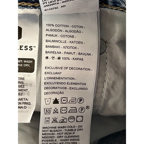 Levis Low Pro Straight Leg Jeans Size 26 Medium Wash Casual Everyday Denim - Picture 11 of 13